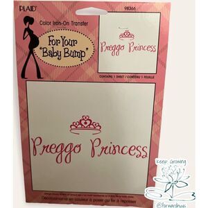 “Preggo Princess” Iron On Transfer For Your Baby Bump